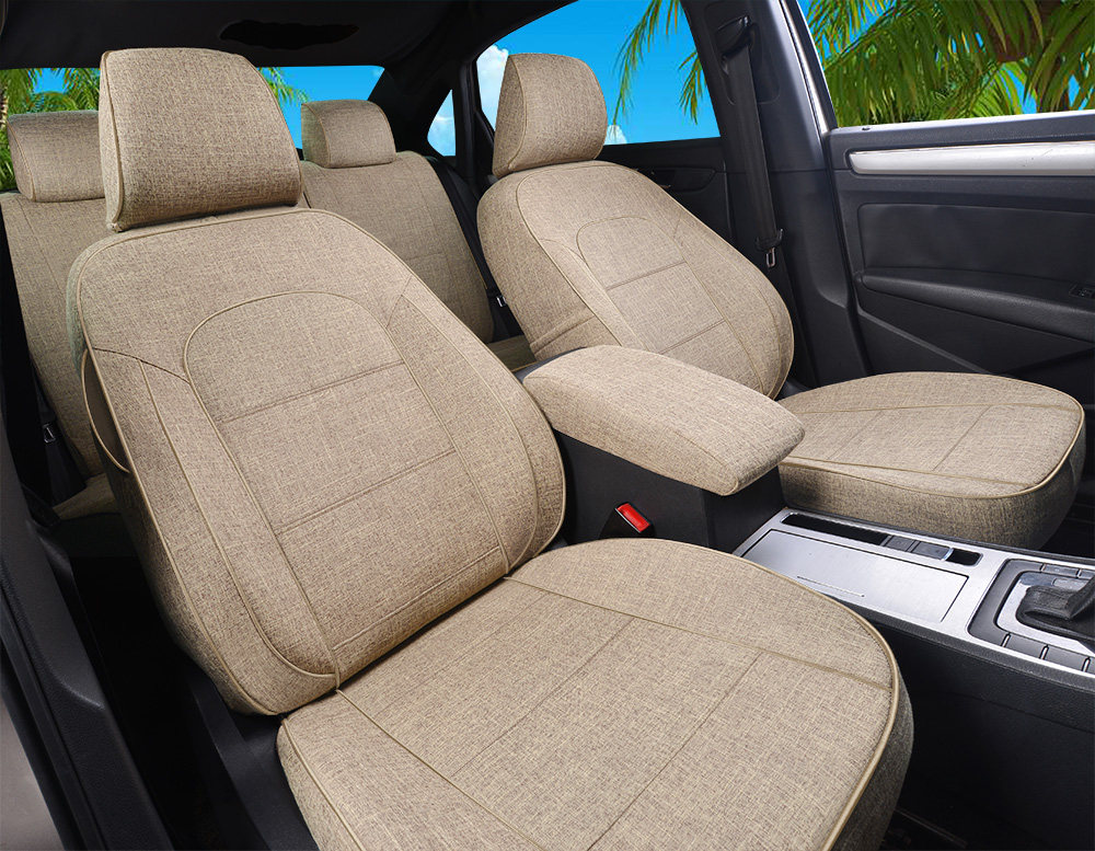 汽车座套亚麻全包定做专用座垫新款座椅套四季通用布艺坐垫全包围