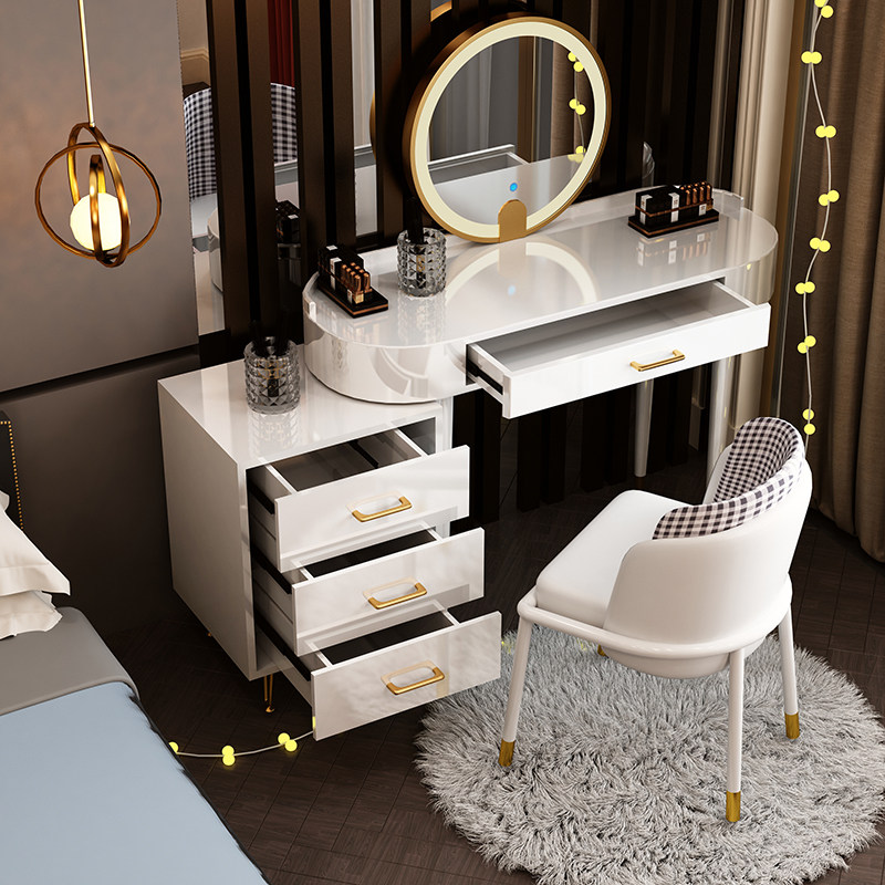 梳妆台收纳一体轻奢卧室现代简约高级网红ins小型梳妆台