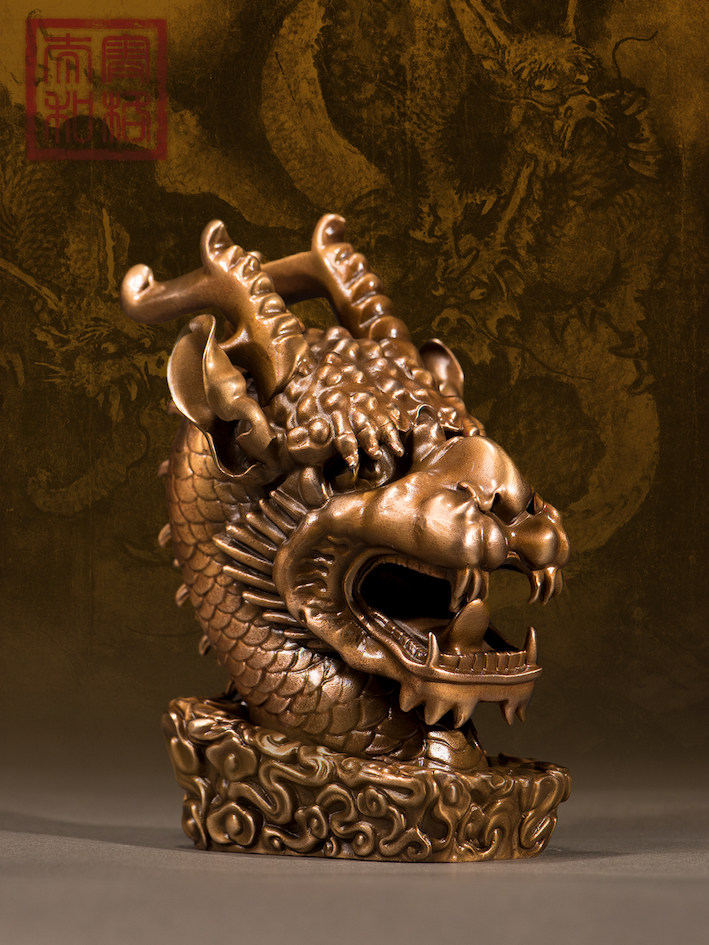奥格瑞玛青铜精工十二生肖圆明园龙首圆明园龙首龙头摆件雕像摆件
