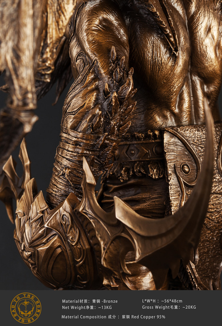 奥格瑞玛暴雪wow魔兽世界伊利丹怒青铜雕像摆件手办手办