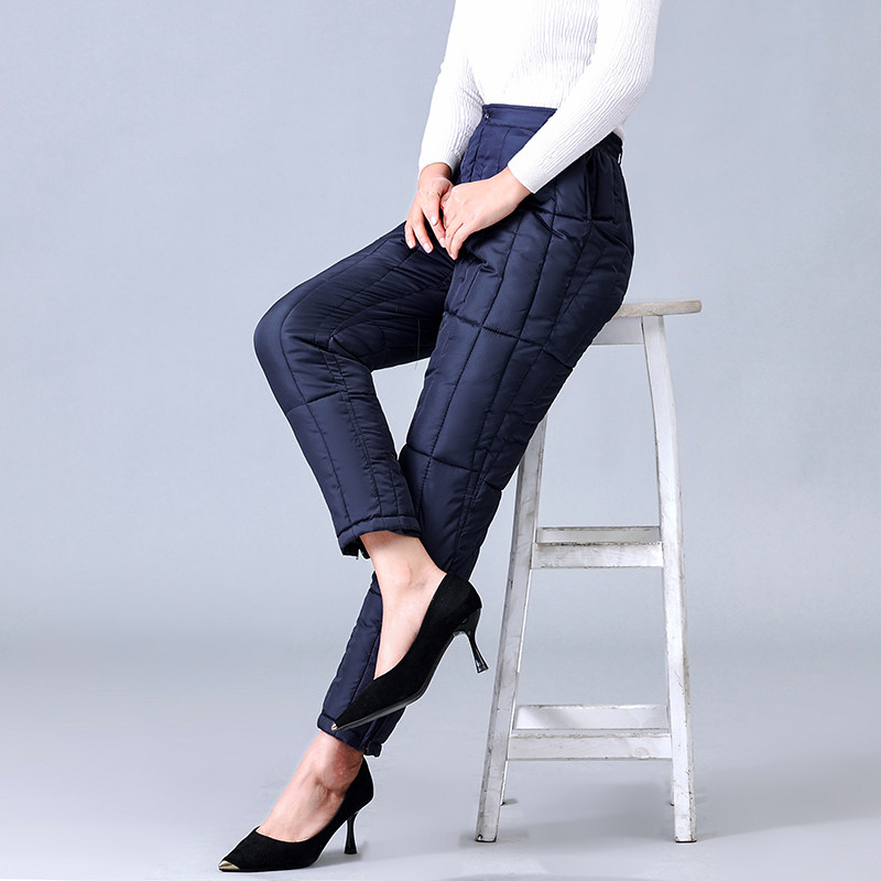 棉裤中老年加厚羽绒保暖高腰大码丝棉妈妈冬裤棉裤
