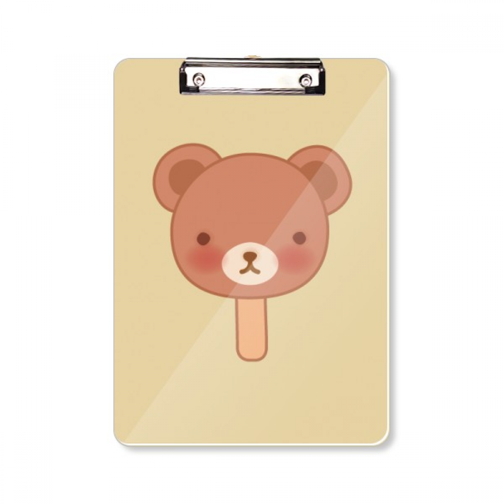 卡通小熊冰棍冰淇淋平头文件夹书写垫板考试a4书写板