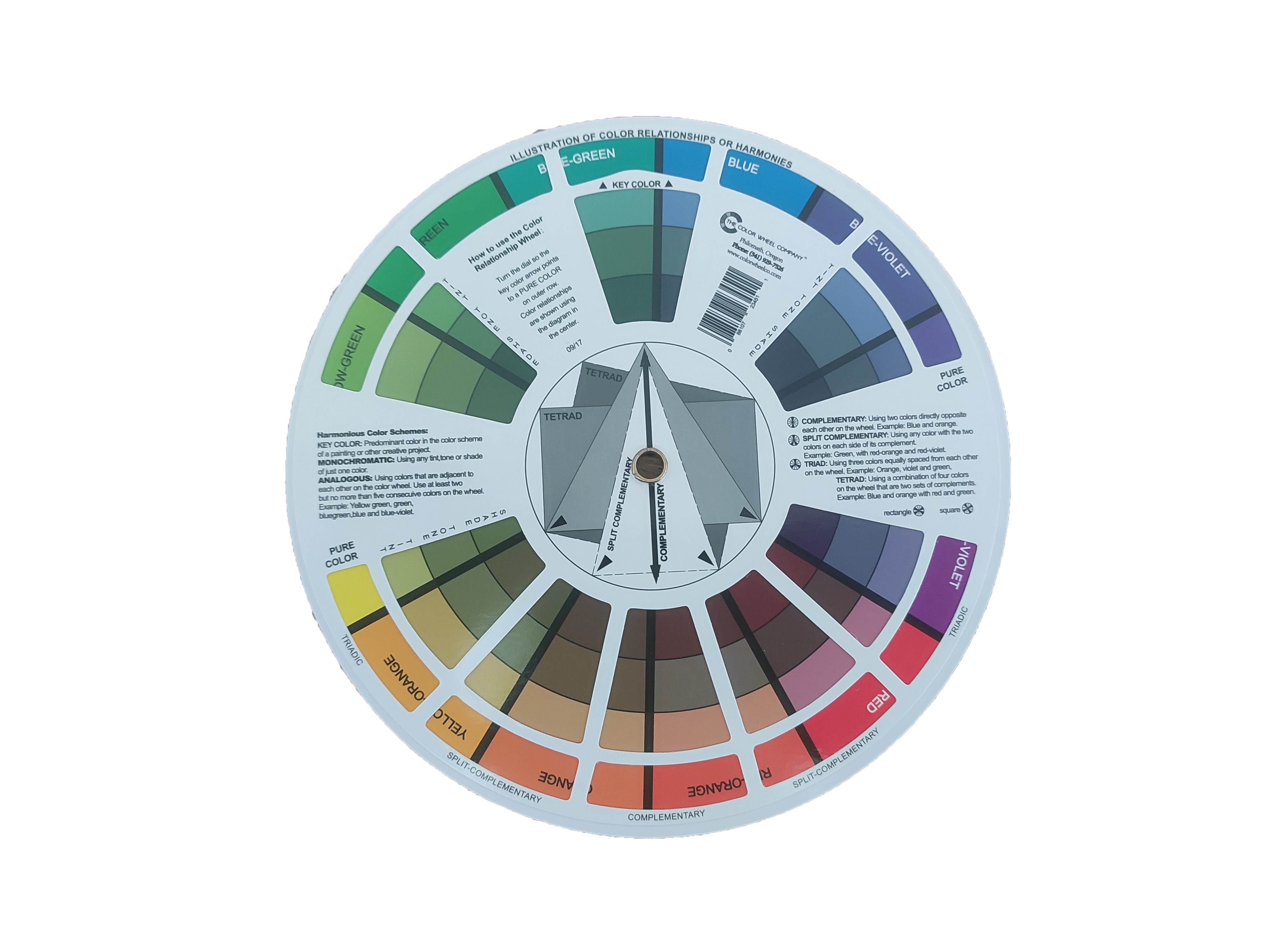 英文色轮卡色色相14cm口袋调色配色色卡英文版色卡