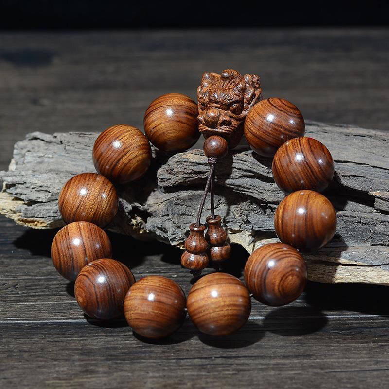 佛珠海南黄花梨手串木质手链小叶紫檀手串男文玩佛珠