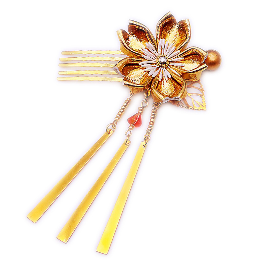 【漠语】2018新款中华风布花发饰花魁艺妓原创头花新娘头饰 花影