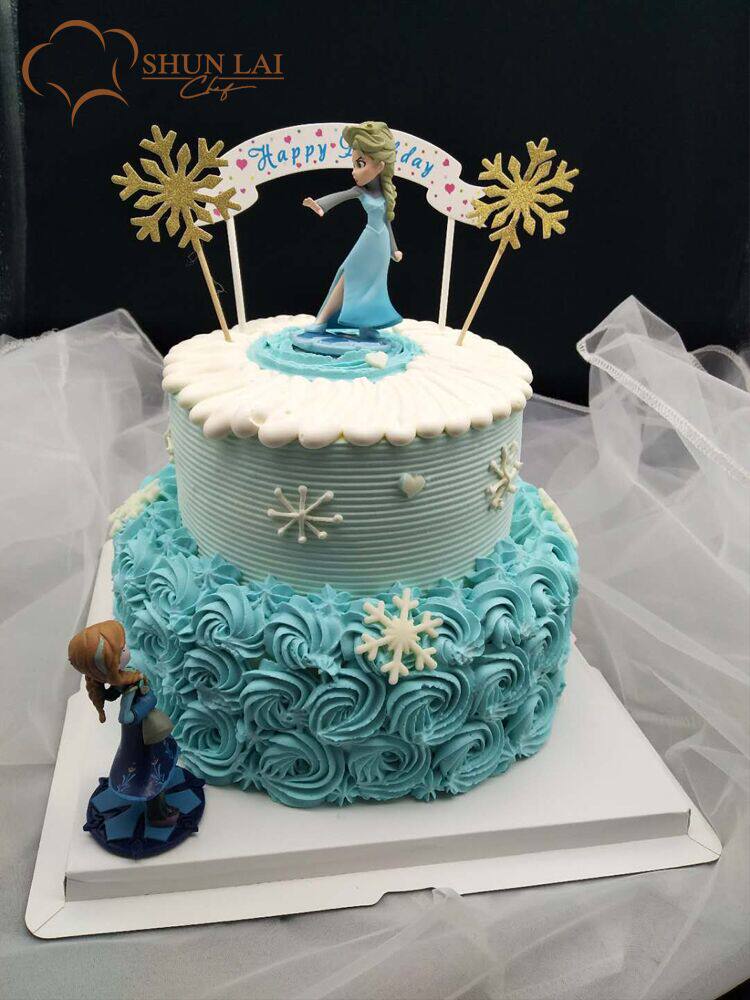 冰雪奇缘儿童宝宝周岁生日蛋糕 动物淡奶油广州同城