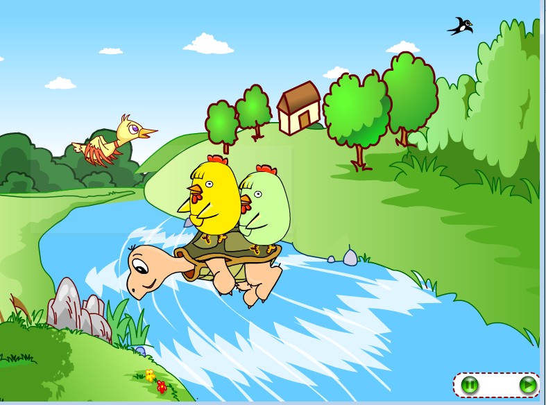 flash小鸡过河画册