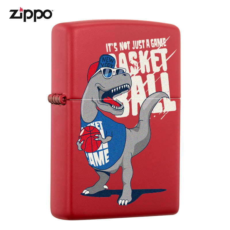 打火机zippo正版男士纪念zipper官网彩印卡通小恐龙送男友煤油