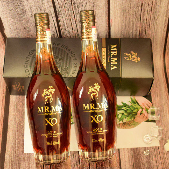 进口洋酒送一xo白兰地原酒brandyxo700ml礼盒盒装白兰地