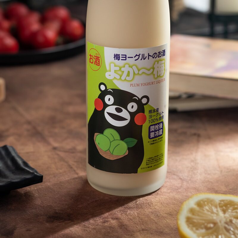 炒鸡好喝~日本进口梅子酒熊本酸奶酒梅子风味特浓牛奶利口酒500ml
