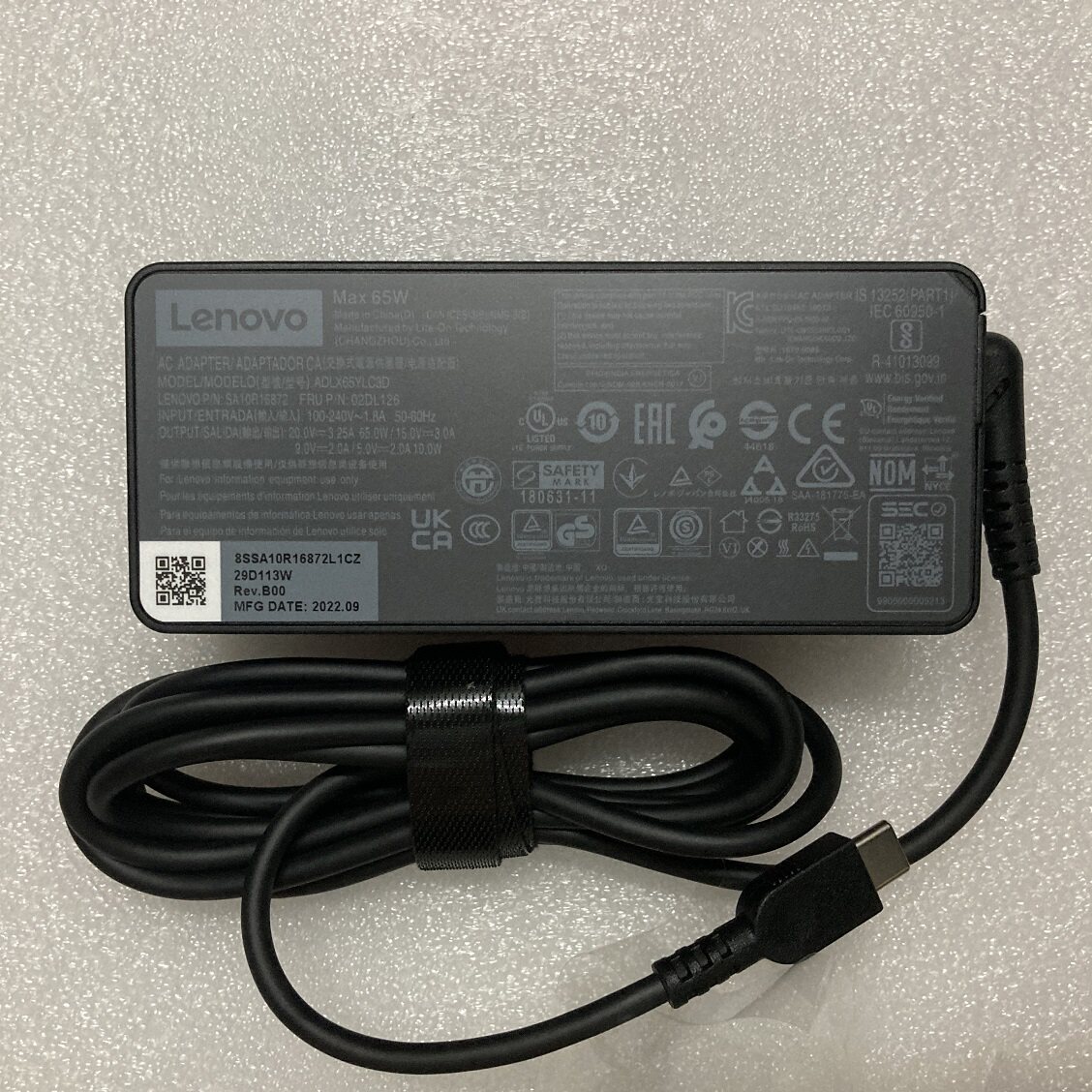 全新原装联想电源适配器type-c65w充电器usb-c20v3.25a笔记本电源