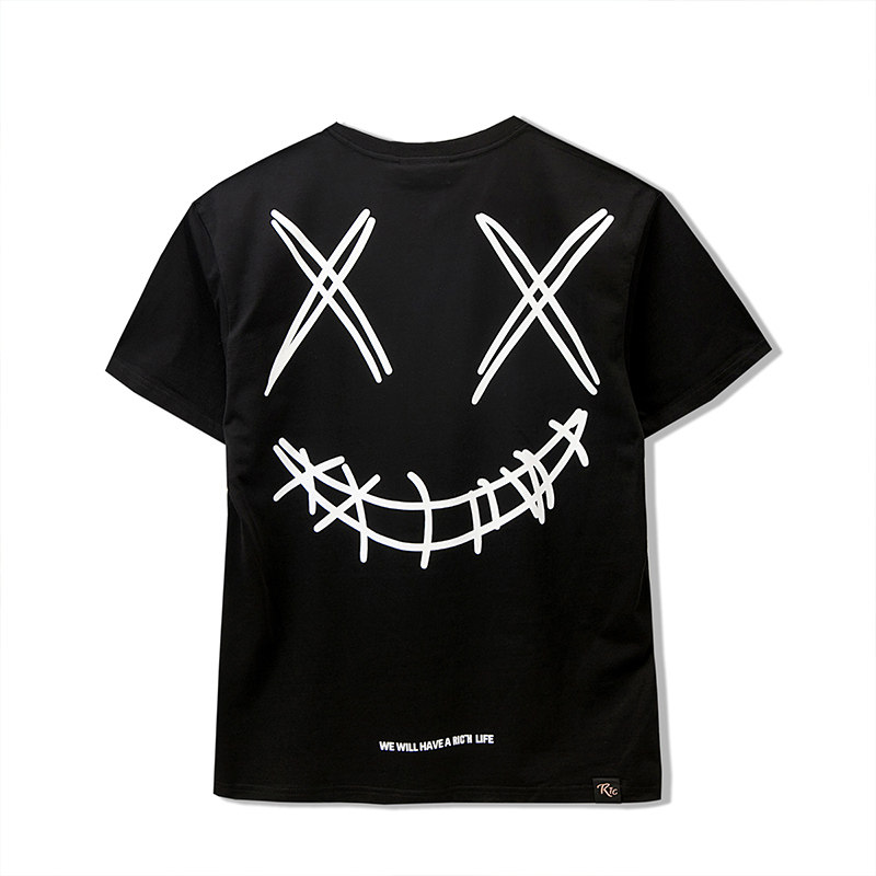 rickyisclownric小丑撕裂鬼脸短袖t恤男情侣装潮流国潮牌男生夏装