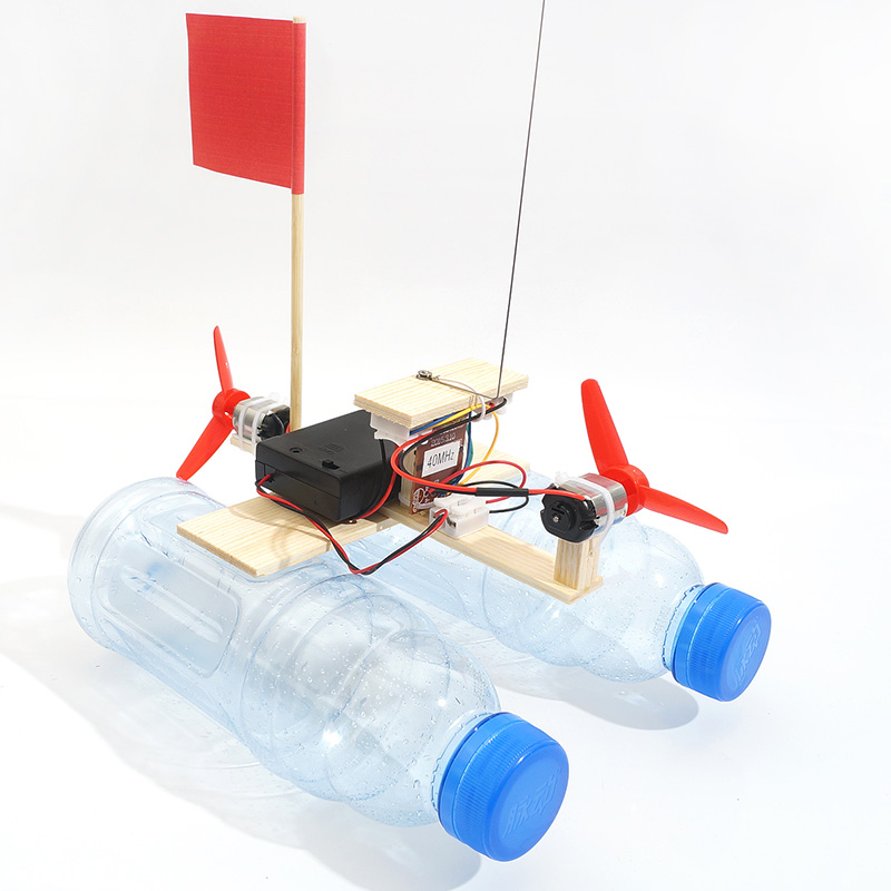 科技小制作小发明男孩自制遥控电动船stem科学实验玩具diy手工