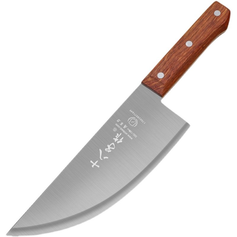 十八子作菜刀厨师屠宰专用多用弯刀木柄切肉刀分割菜刀