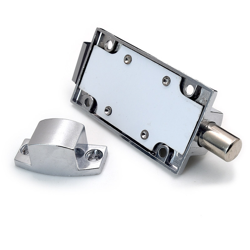 工程自动弹簧插销加厚门销玻璃门自弹塑料柜门明插销