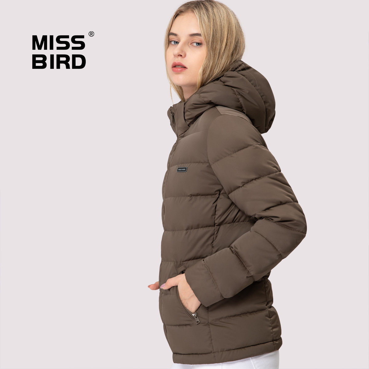 羽绒服missbird女款短款帽可加厚保暖羽绒服