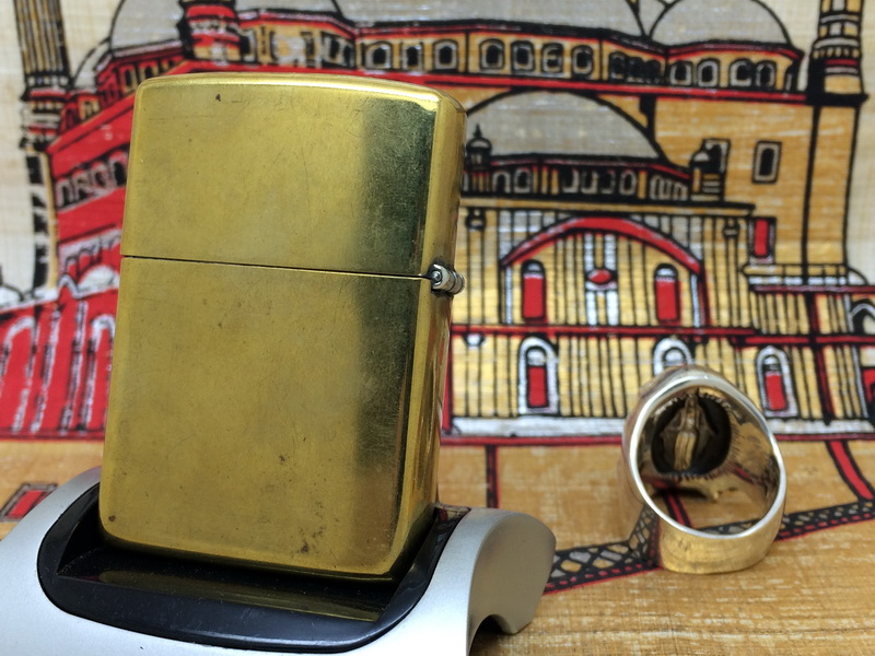 原装1991年二手纯铜纪念底刻凸刻洛杉矶徽标防风zippo