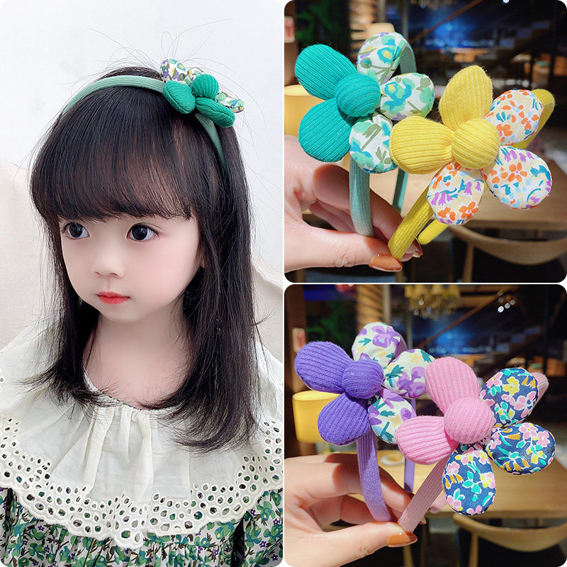 小清新布艺可爱小花发箍儿童发卡小女孩压发头饰发饰