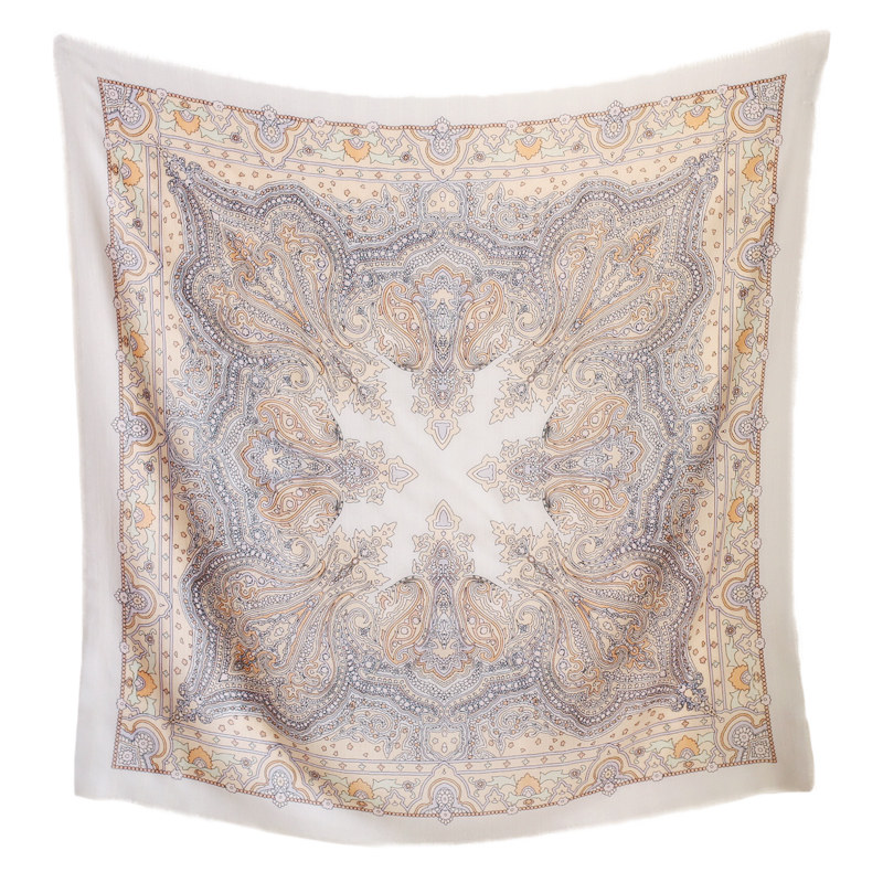 ai毒家意大利佩斯利大方巾澳洲羊毛防晒披肩围巾