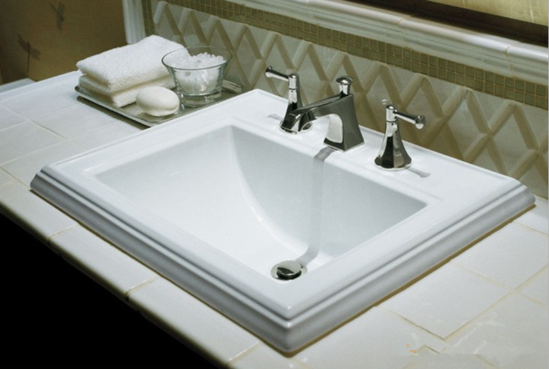 美式水槽八寸欧式单盆洗脸盆复古嵌入式单孔台上台上盆