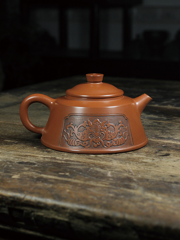 广西钦州坭兴陶名家影瓢壶纯全手工原矿茶壶茶壶