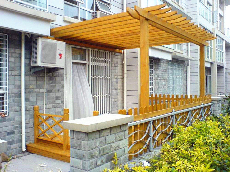 防腐木葡萄架/露台阳台花园葡萄架/ 实木环保碳化木立柱木材龙骨