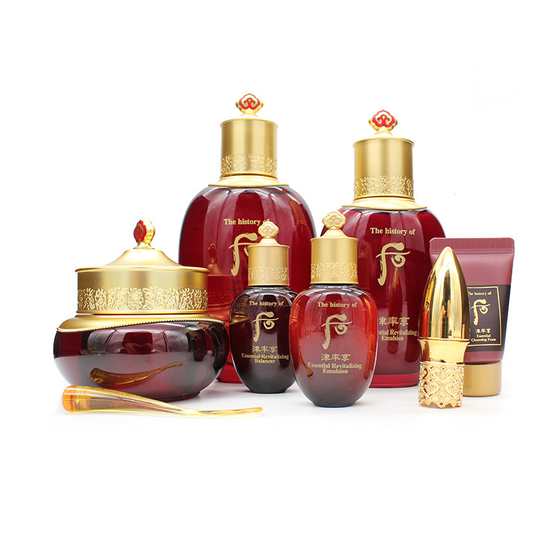 韩国whoo后津率享套装补保水湿致紧水乳面霜三件套套盒