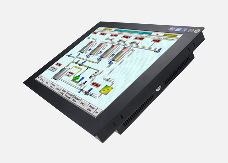 19寸工控机触控工业电脑嵌入式触摸屏一体机定制intel双千兆网卡