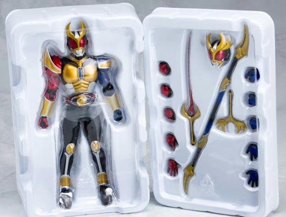 现货万代假面骑士真骨亚极三合一形态agito暴风手办