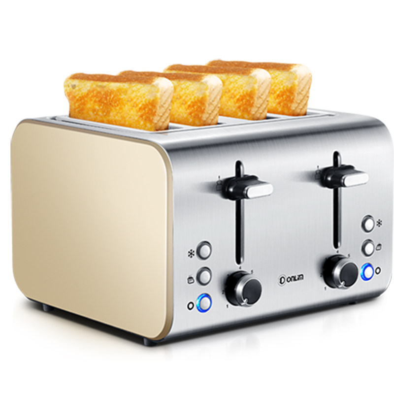donlim/东菱 dl-8590a烤面包机家用4片早餐多士炉不锈钢吐司机