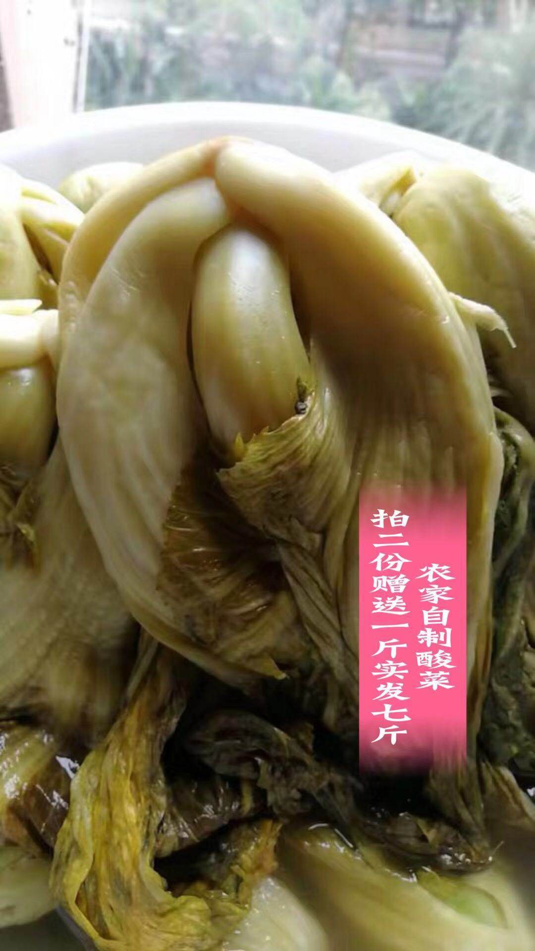 梅州蕉岭客家酸菜水浸菜咸菜水咸菜0添加自晒泡制酸菜1份3斤包邮