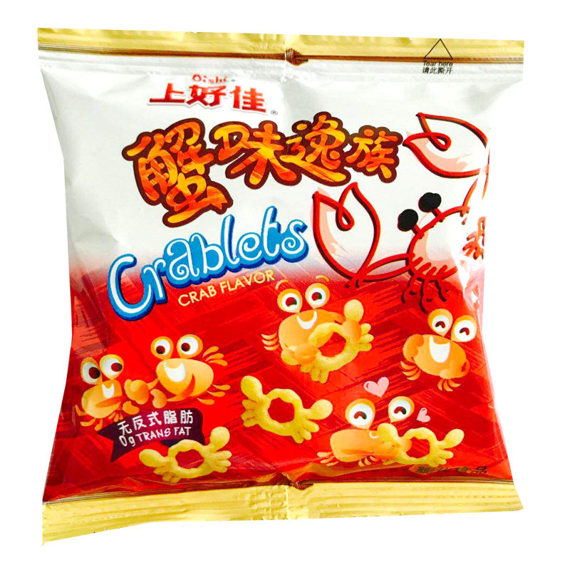上好佳蟹味逸族薯片儿童膨化8090怀旧宿舍校园膨化食品
