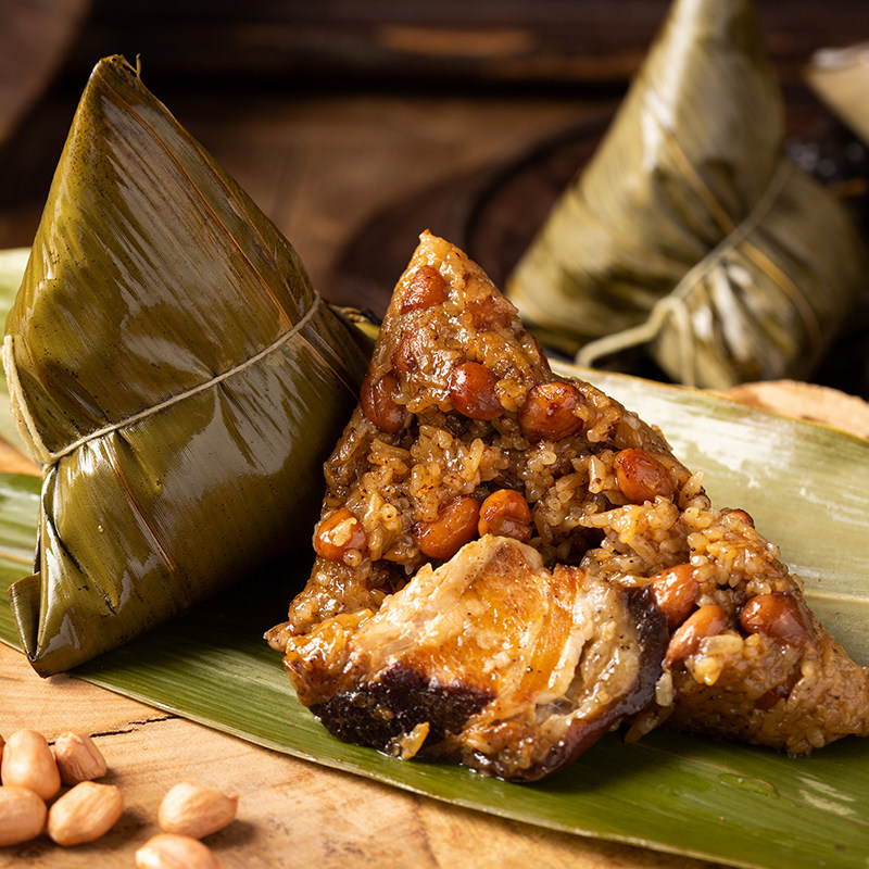 肉粽1980烧肉花生福建粽子子鲜咸馅料棕猪肉粽子
