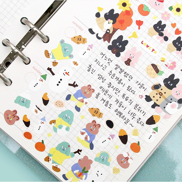 韩国plan日记本装饰贴纸手账素材手机平板电脑ipad贴纸