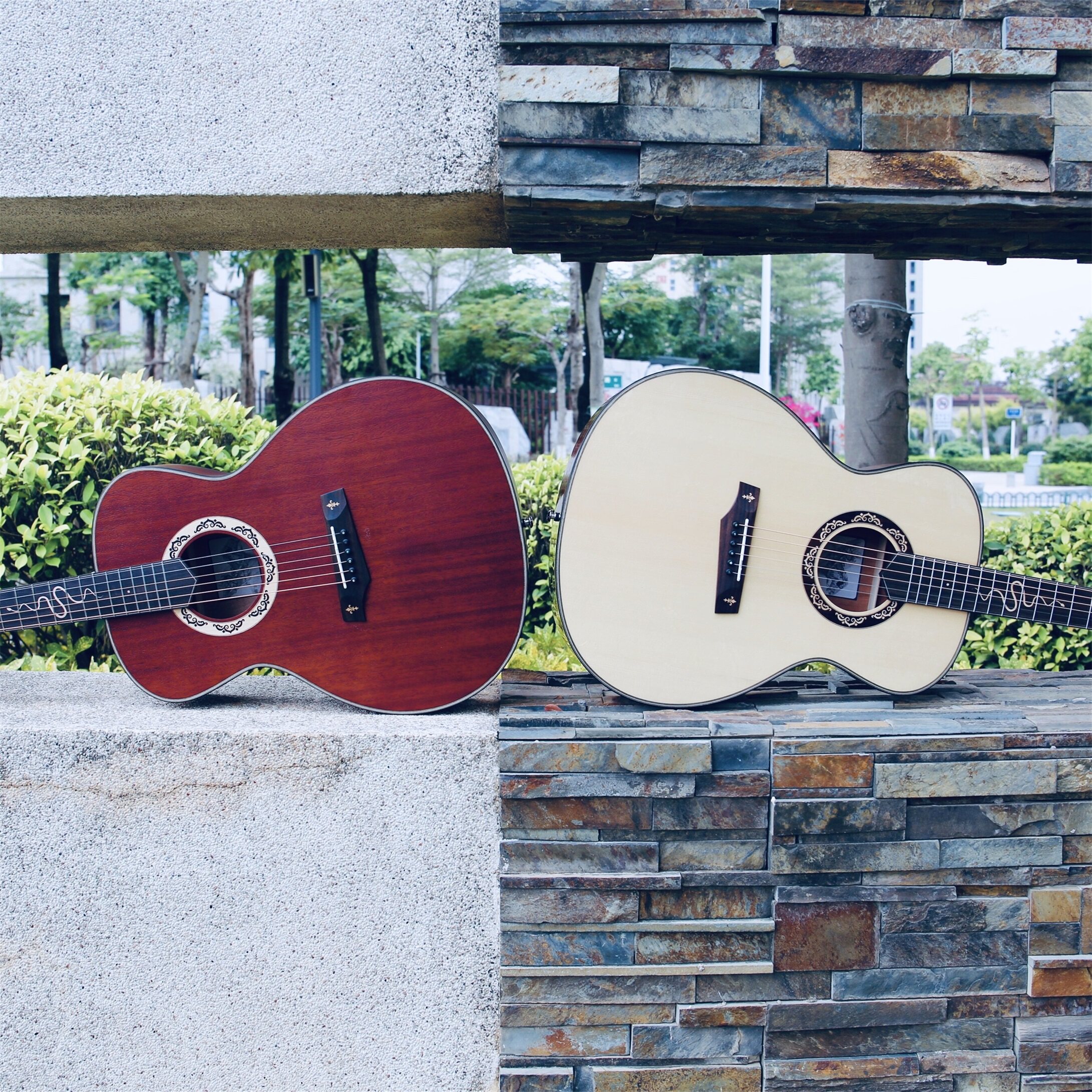 randon蓝盾吉他民谣单板asm中世纪欧洲骑士风40寸吉他民谣吉他