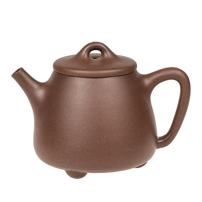 宜兴容量中小高石瓢手工紫泥宜兴紫砂龙山黄龙山原矿茶壶