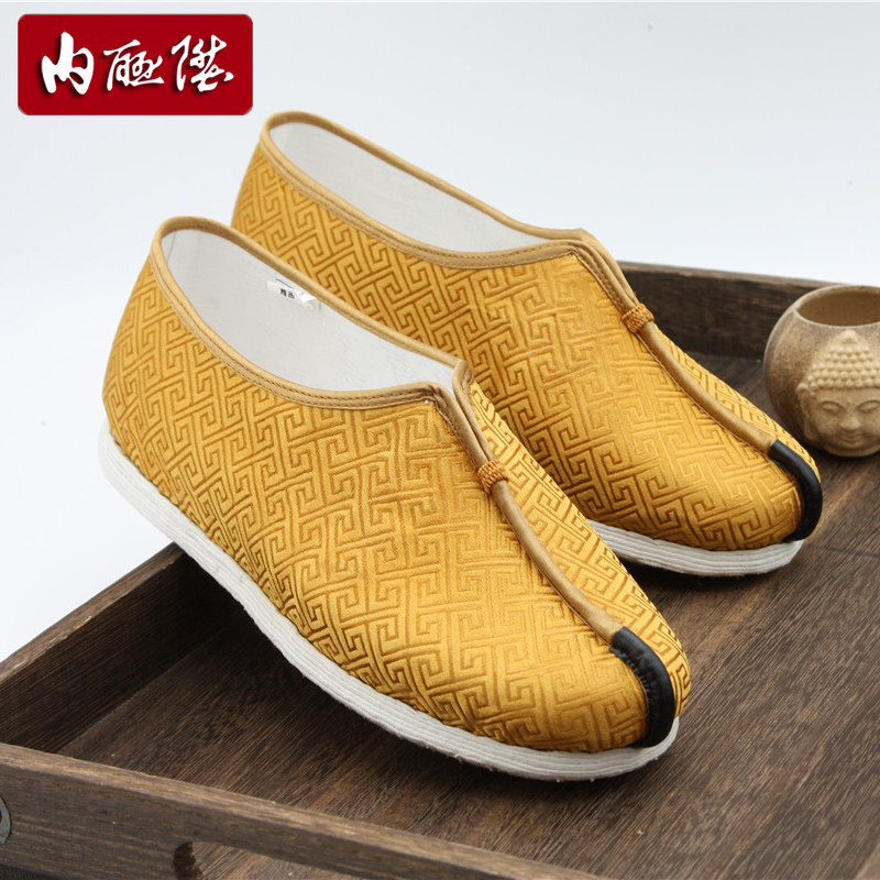 内联升僧鞋罗汉居士禅意男鞋修鞋和尚夹鞋手工布鞋