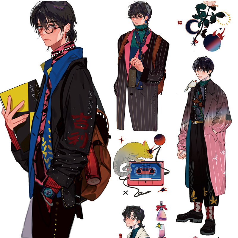 胶带okmt新七天手帐手账工具素材贴纸人物天空和纸胶带