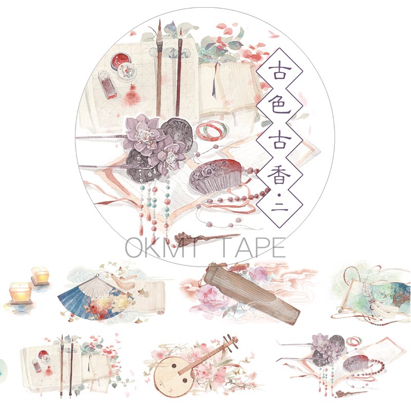 胶带okmt新七天和原创手账古风古色古香装饰手帐和纸胶带