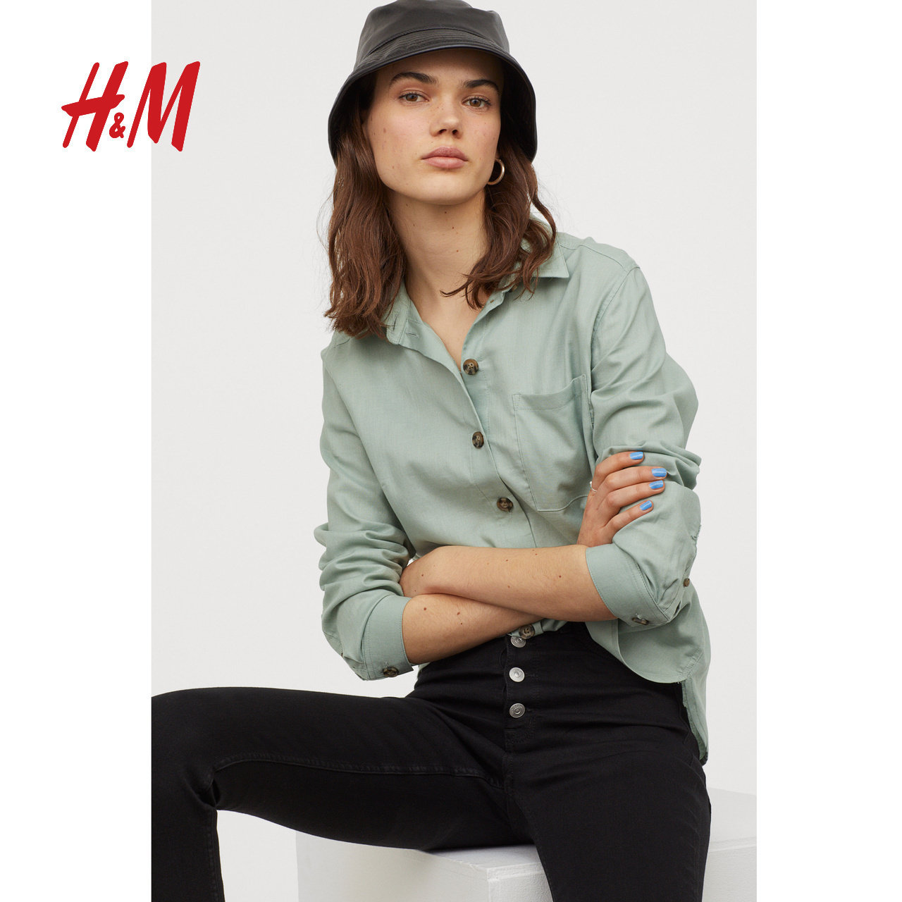 hmdivided女装衬衣上衣2020年新款女薄款长袖港风衬衫