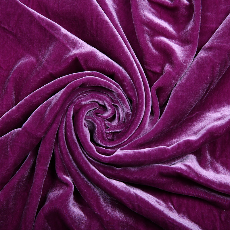 春夏进口丝绒面料纯色蚕丝真丝天鹅绒海绵垫