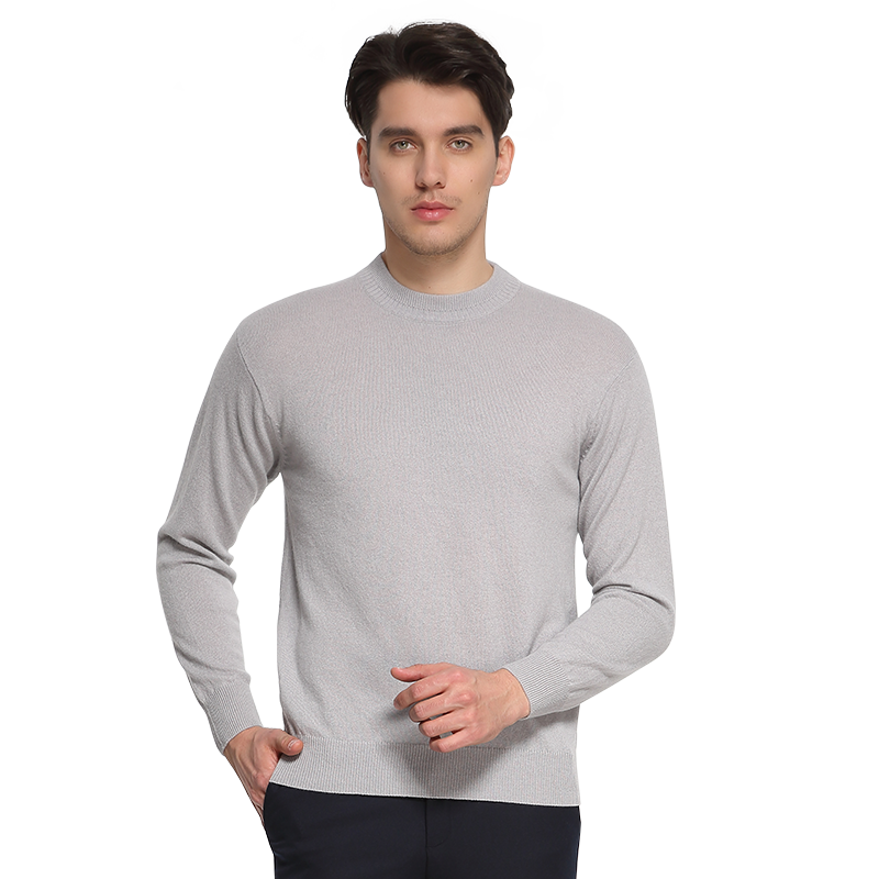 帝高羊绒衫男纯山羊绒打底基础纯色针织毛衣断码针织衫