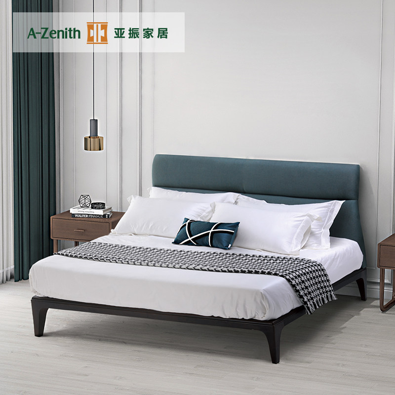 亚振家居新品卧室家具小户户型简约软包双人布艺床