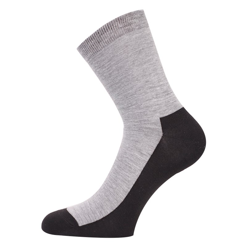 底灰袜子男士深灰阴阳长袜商务工装短袜