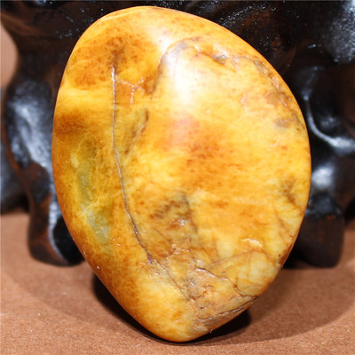 56克新疆和田天然玉石皮黄沁独籽原石手把黄玉籽料真品珠宝奇石