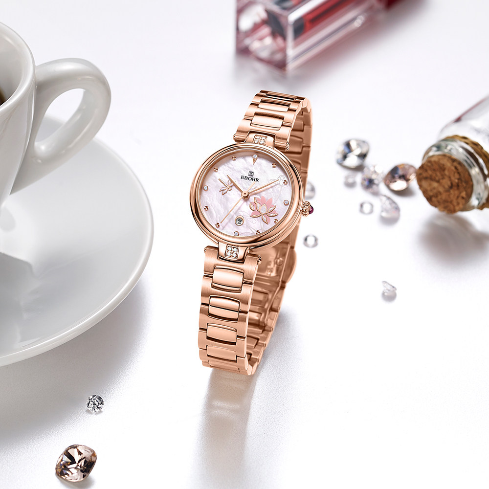 依波品牌蝶恋花手表女式正品石英表女士名牌官方旗舰店国产腕表