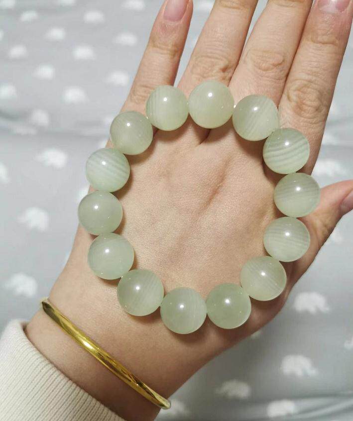 天然绿纹石手链手串纹路清晰爱神之石清新优雅手链