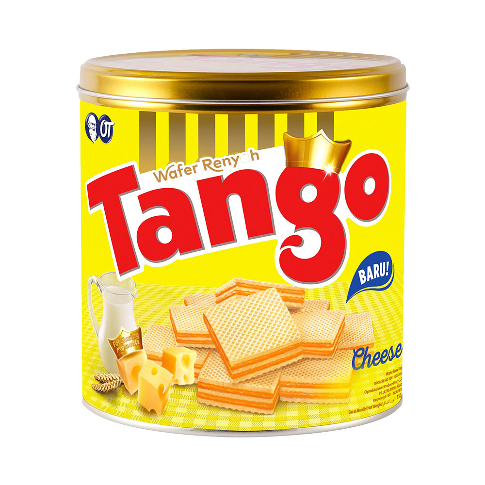印尼原装进口tango奥朗探戈奶酪威化饼干350g/罐 糕点大礼包礼盒