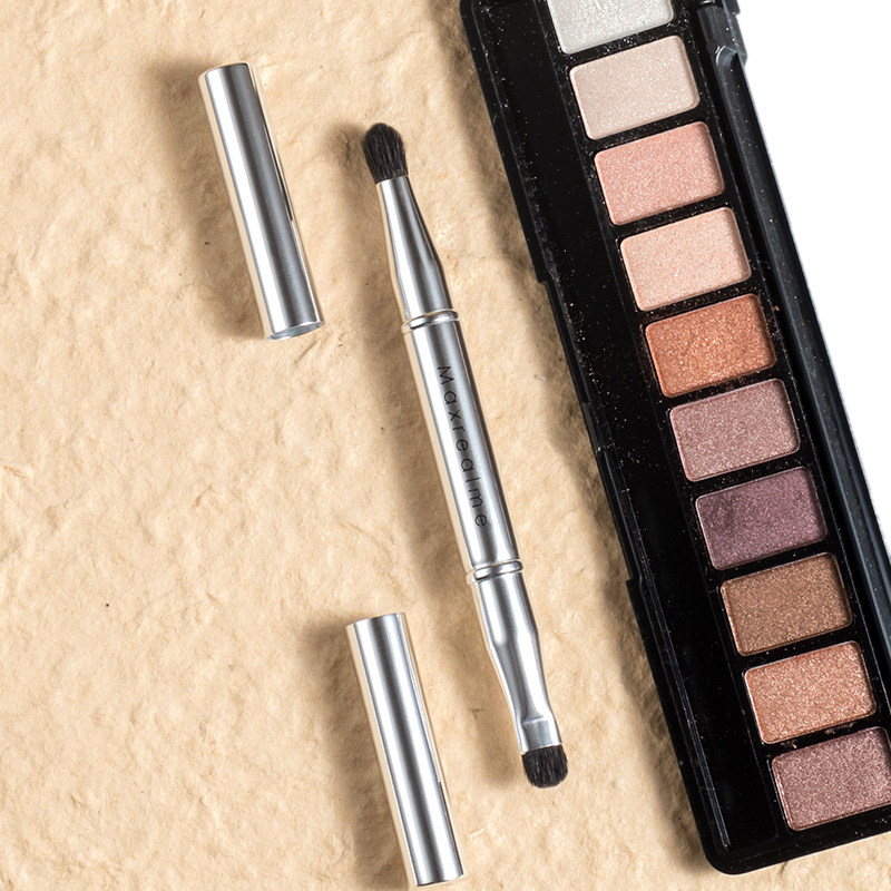 双头眼影刷便携一支迷你眼线刷羊毛套刷伸缩软眼部上妆细节卧蚕刷