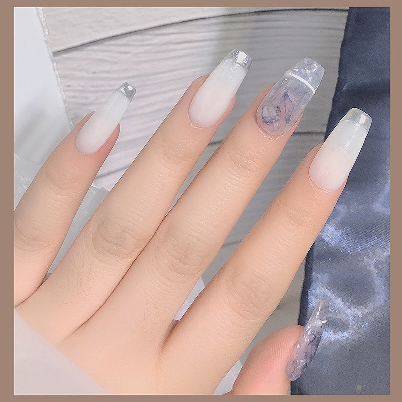 美甲云母片白色饰品网红人气爆款不规则丝绸贝壳美甲工具